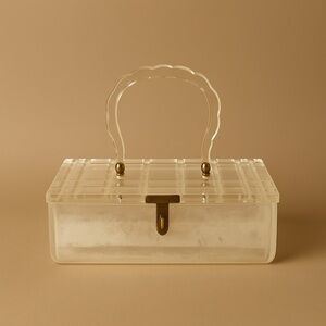 1960s Lucite Rectangle Box Handbag Crossman